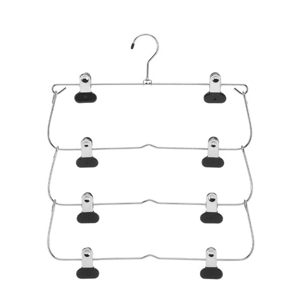 Chrome Slack Hanger With White Sleeve - Drape Style Hanger