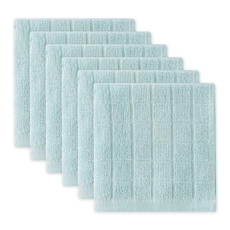 Ensemble de canevas canneberge en forme de canneberge solide / 6, Bleu crème