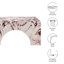 Table basse en marbre rouge Valen