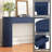 TREXM Entryway Table with Fluted Design, Modern Console Table with Storage, Oval Top and 2 Drawers-169745067