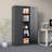 72"H lack Heavy-Duty Metal Storage Cabinet with Lock, 4 Adjustable Shelves