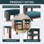 Chaise en bois avec coussin protecteur convenant à la cuisine ou à la salle à manger (ensemble de 2)-1309908129