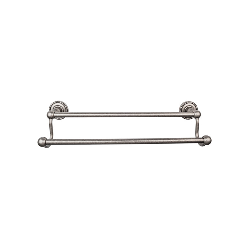 Edwardian Bath Double 32 1/2" Wall Mounted  Towel Bar, Antique Pewter