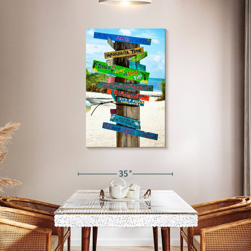 Hannes Beach Signs, 45" H x 30" W