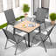  Chaises de salle à manger d'extérieur empilables (ensemble de 4) Wittig-610373347-610373344