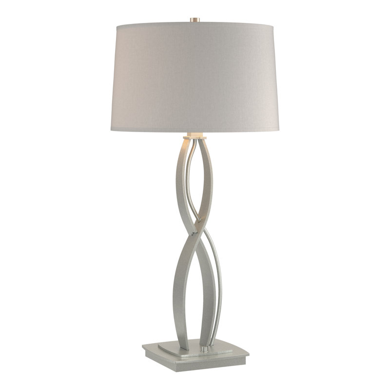 Almost Infinity Table Lamp, Flax, Vintage Platinum