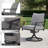 4-Person Outdoor Dining Set With Sailor Steel Table & Swivel Cushioned Armchairs