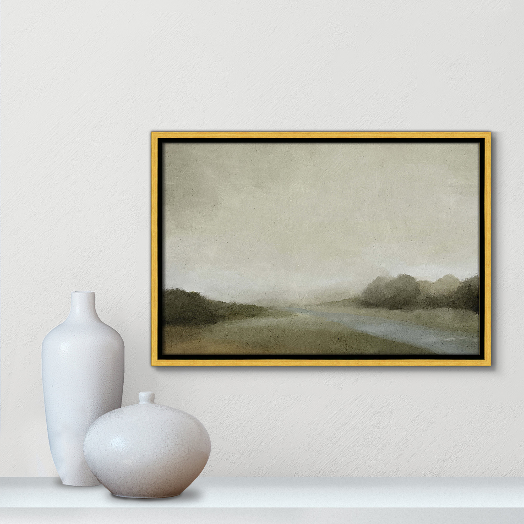 Lovers Creek, 13.5" H x 19.5" W, Gold