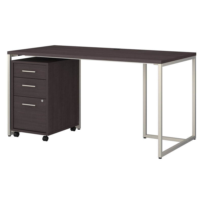 Ensemble de bureau d'ordinateur configurable 2 pièces Method, Gris orage