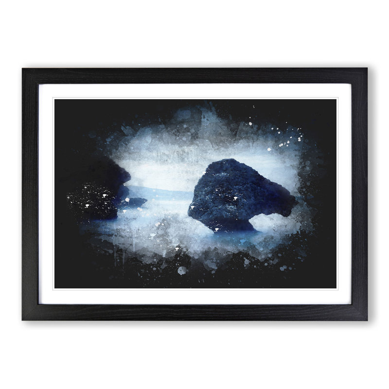 Barbados Beach - Picture Frame Graphic Art, 65cm H x 90cm W x 2cm D, Black