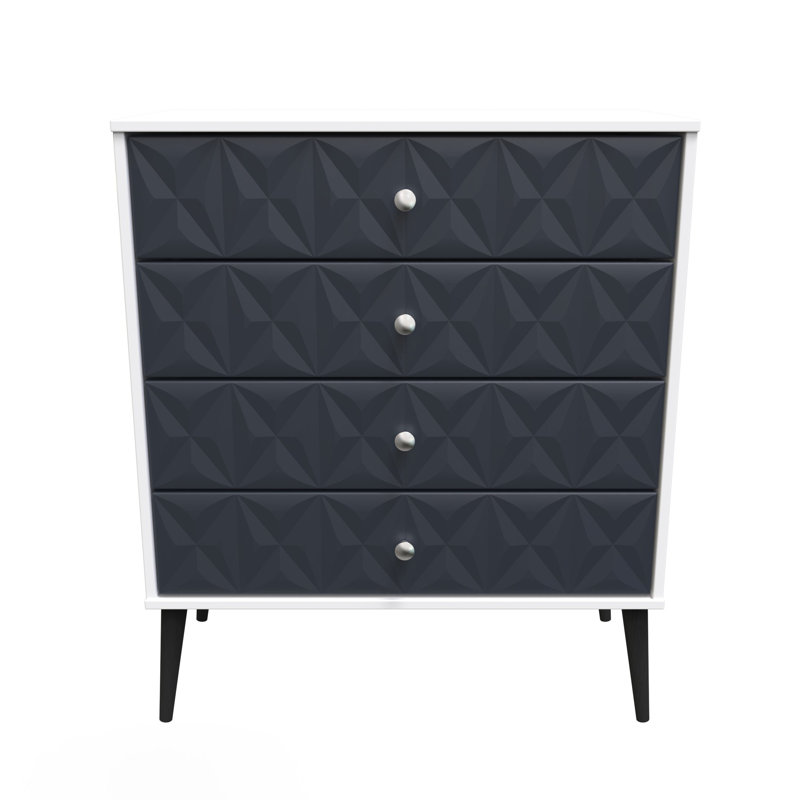 77 cm W Chest of 4 Drawers, Blue