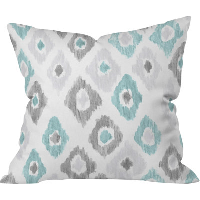 Social Proper Ikat Outdoor Throw Pillow