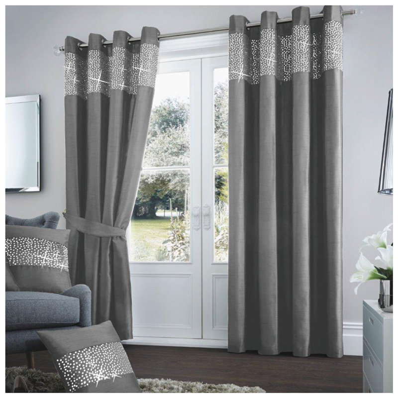 Curtain Pair, 168 W x 137 L cm, Pink