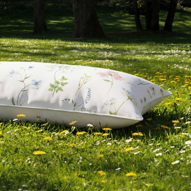 Hunter Rectangular Outdoor Pillows, Floral, White Multi
