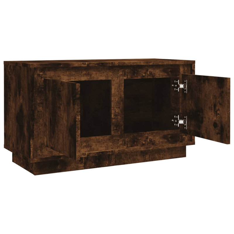 Hakon Unfinished TV Stand, Smoked Oak Brown