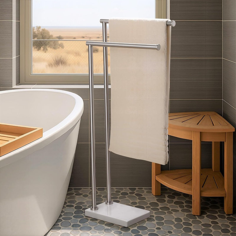 7.1 " Stainless Steel Freestanding Towel Rack