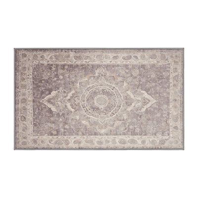 Machine Washable Gray Area Rug