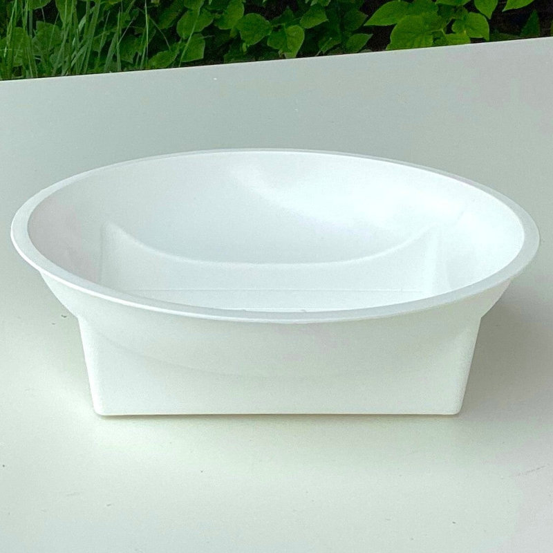 White Plastic Plant Stand, H 2 po x l 6,25 po x P 4,25 po, Blanc