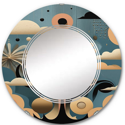 Borneo - Miroir mural moderne rond