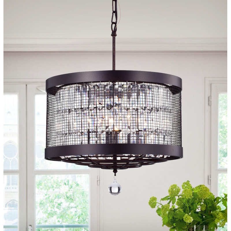 Luminaire suspendu tambour 4 lumières Mirabal
