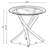 Ehlert Cross Legs Glass Top End Table-476728088