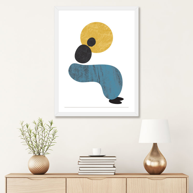 « abstract lady » par flatowl-impression sur image, H 32 po x l 24 po x P 1 po, Papier avec cadre blanc