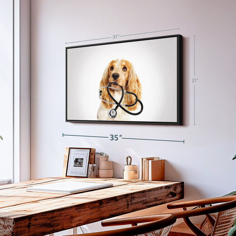 Animal «Doctor Dog», H 21 po x l 31 po