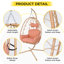 Fauteuil suspendu suspendu en osier avec support et coussin lavable pour patio-133409607-133409613