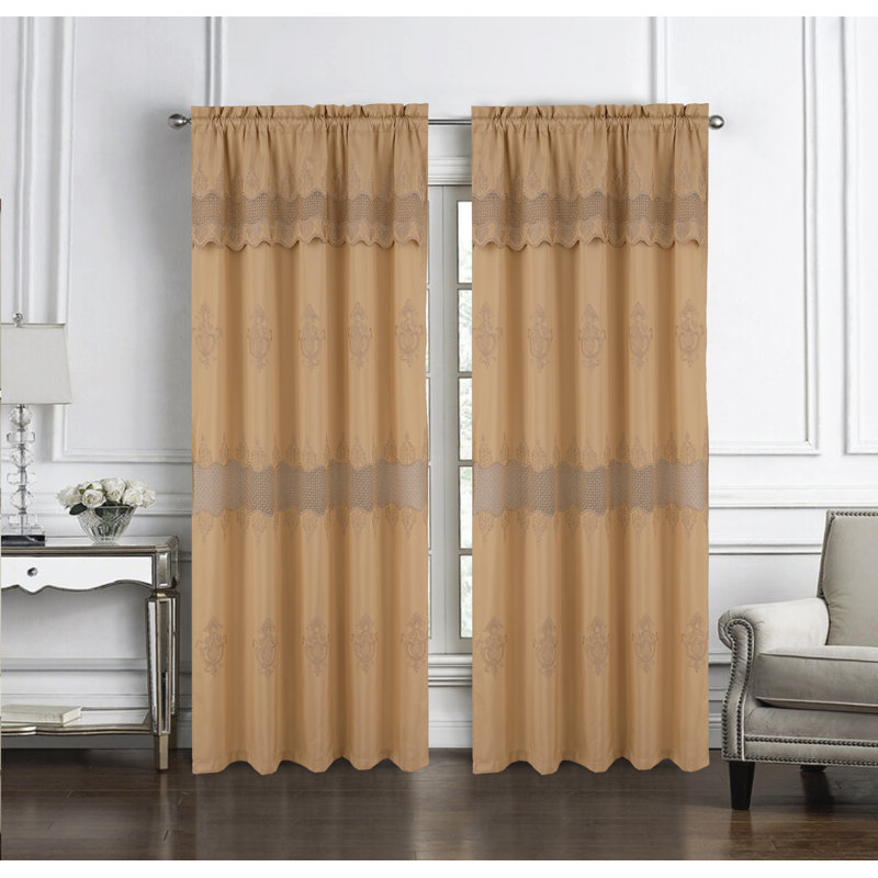 Rideau de fenêtre Skalski Macrame, Or, L 54 po x L 84 po