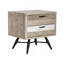 Table de chevet 2 tiroirs en bois d'acacia deux tons