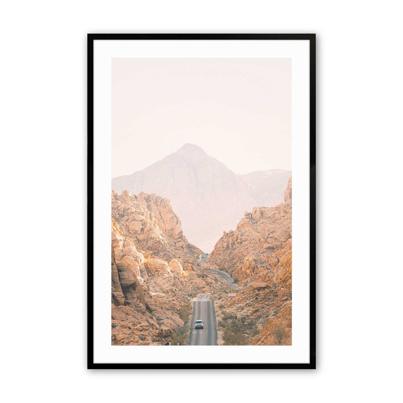 Impression de canyons ensoleillés, H 11 po x l 9 po x P 1,25 po, Cadre noir satiné