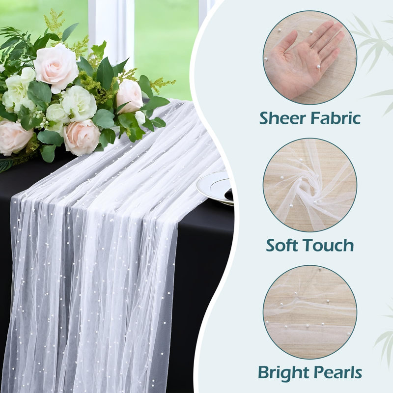 Chemin de table blanc chemin de table romantique, White