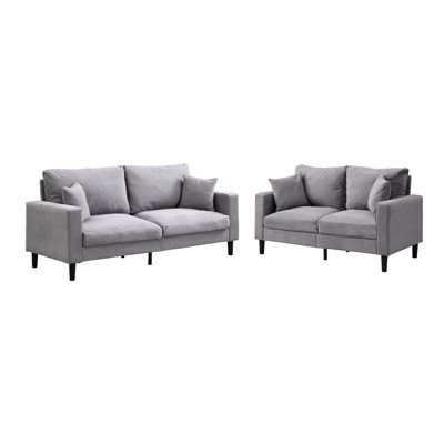 Grey Comfy Corduroy : 3 + 2 For Living Room, Bedroom, Apartment And Alluring Area Modern Room In Corduroy: Office
