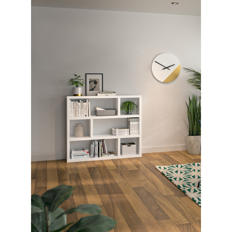 Chande Geometric Bookcase, Pure White