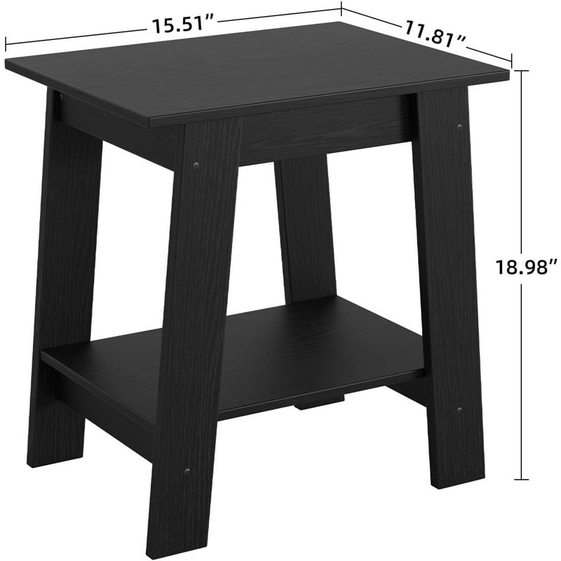 Farmhouse End Table, Black