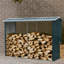 Blagovest Log Shed: Rainproof Steel & Ventilated Floor