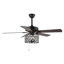 Ventilateur de plafond en cristal à 6 pales de 52 po avec télécommande et ensemble d'éclairage inclus Andella-1592879498