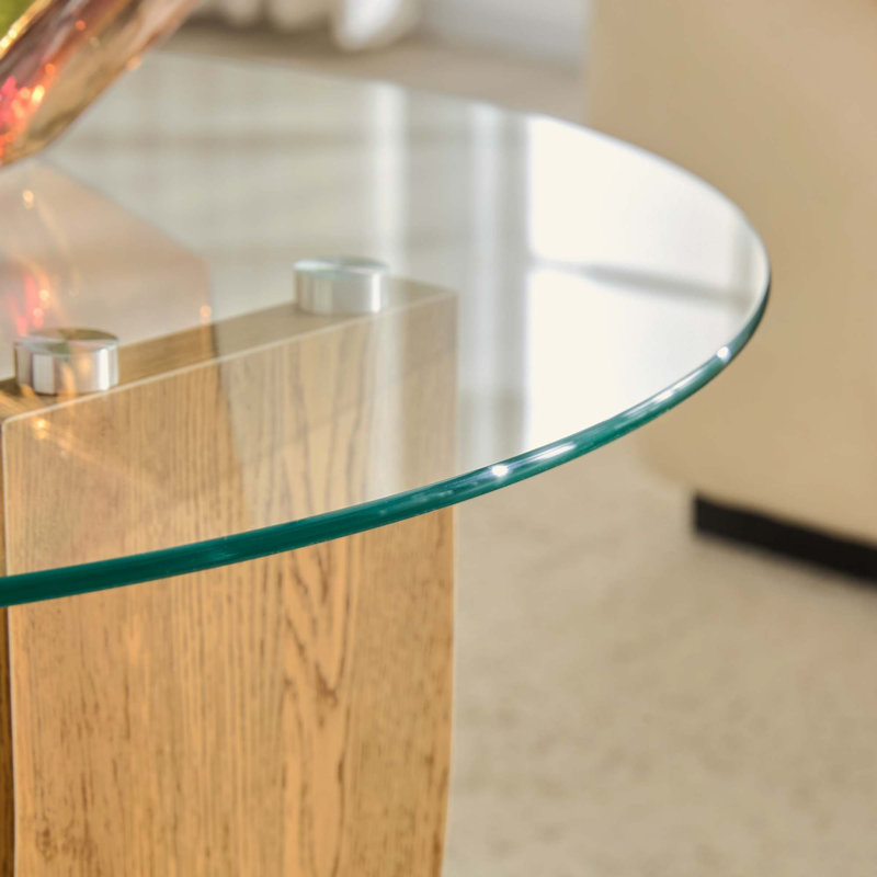Table basse Creative, Transparent / Wood