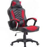 6 Vibrating Point Massage Computer Gaming Chair 5 Modes, Racing Style Heated Desk Chair Swivel Rolling Chair with Headrest, Red / Black