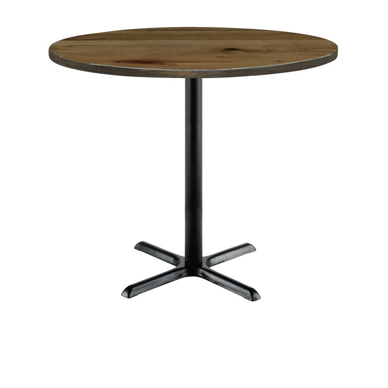 Urban Loft Round Solid Wood Breakroom Table, 41" H x 30" W x 30" D, Natural