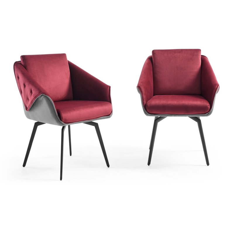 Scally Jess Dining Armchair, Black, Red