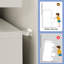 Commode moderne à 9 tiroirs - blanc / noir avec lumières DEL et station de charge-622940860