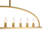 8 - Light Metal Oval  Desgin Candle Style Linear Chandelier