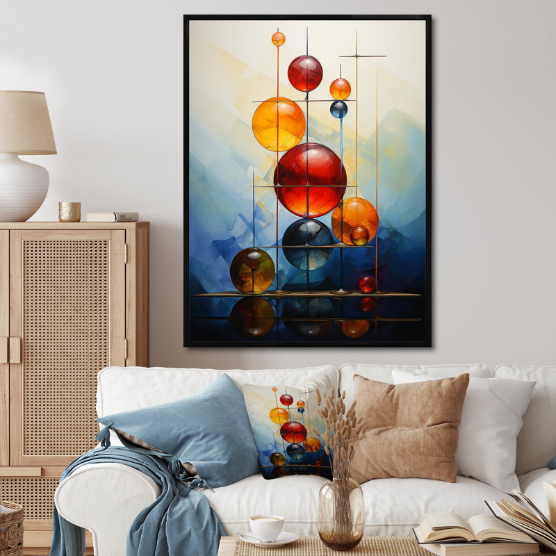 «Opt Art Harmonic Balance IV» sur toile, Cadre flottant noir, H 40 po x l 30 po x P 1,5 po
