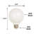 6 Watt (75 Watt Equivalent) Bright White Light G25 Dimmable LED Light Bulb, Medium Base, 6 Pack