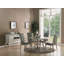 Ensemble de 2 chaises d'appoint luxueuses en bois argenté / polyuréthane revêtu de similicuir gris