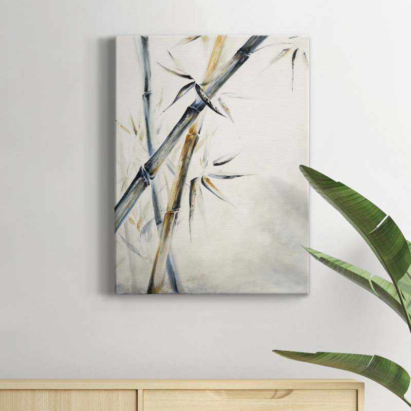 Bambou noir - impression sur toile tendue, H 12 po x l 8 po x P 1 po