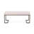 Upholstered Button Tufted Bench,Beige and Bronze