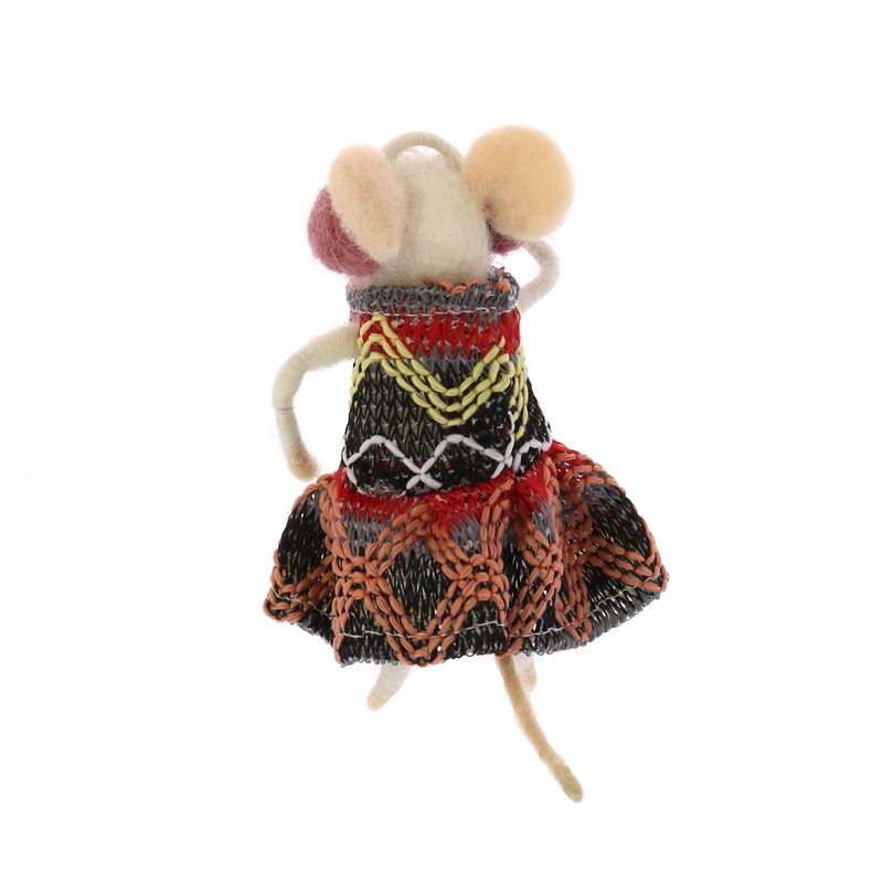Ornement figurine suspendu souris hiver gal mouse