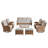 Carolina 8-Piece Wicker Outdoor Patio Furniture Set With Sofa、4 Swivel Chairs And Coffee Table-110923174
